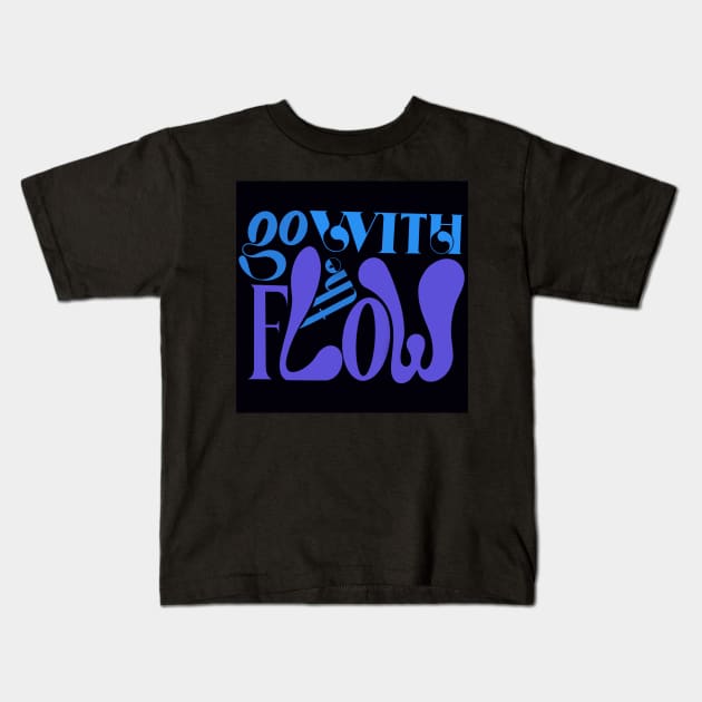 Go with the flow Kids T-Shirt by stupidpotato1